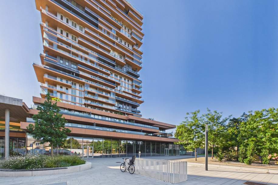Wohnturm Grünblick: 4-Zimmer-Wohnung auf der Westseite im 12. Stock, Wohnung-kauf, 1.295.000,€, 1020 Wien 2., Leopoldstadt