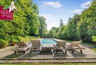 Zeitlose Eleganz im Wienerwald – Historische Villa mit Nebengebäuden auf Traumgrundstück mit Outdoorpool und Waldsauna