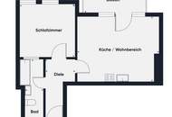 LINZ/URFAHR (AUBERG) : TOP-Mietwohnung ca. 42 m2 (2 Zimmer) + BALKON mit Pöstlingbergblick + KÜCHE