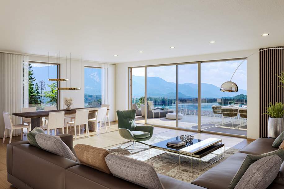 Leben am Faaker See - Exklusive Neubauwohnung mit beeindruckendem See- und Bergblick (Top 3), Wohnung-kauf, 850.000,€, 9500 Villach(Stadt)