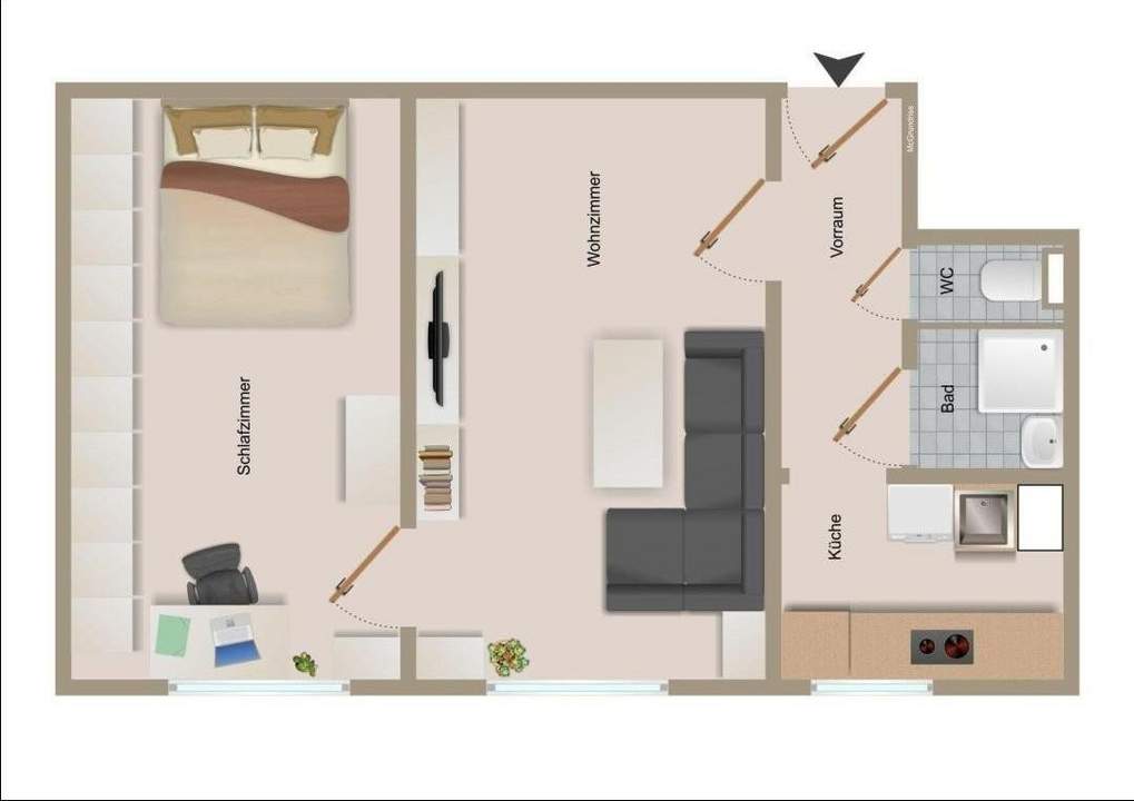 “Charmante 2 Zimmerwohnung Nähe Wilhelmsdorfer Park“