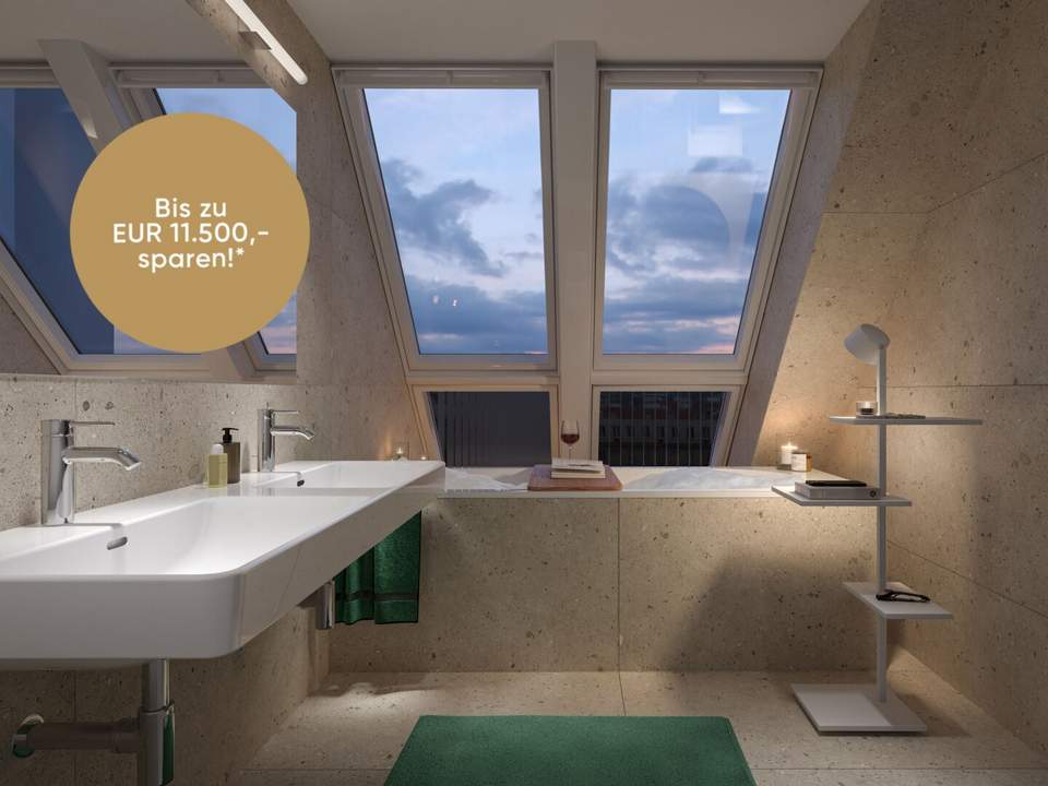 Nachhaltiges Wohnen beim Yppenplatz - Großzügige Dachgeschosswohnung - 3-Zimmer-Wohntraum