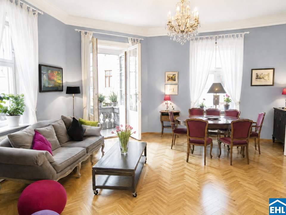 Altbaujuwel mit Charme &amp; Attikabalkon nähe Cottageviertel im 18. Bezirk