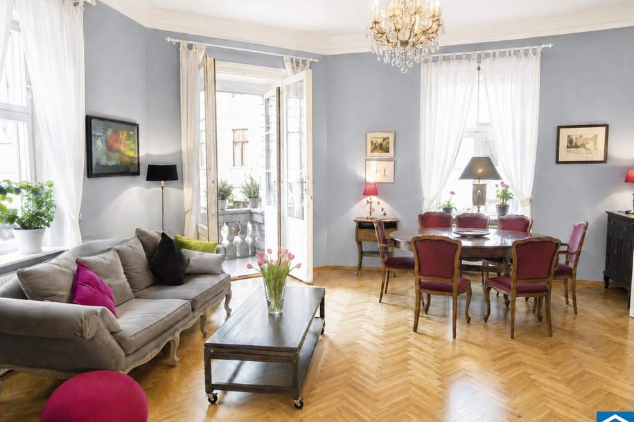 Altbaujuwel mit Charme &amp; Attikabalkon nähe Cottageviertel im 18. Bezirk, Wohnung-kauf, 749.000,€, 1180 Wien 18., Währing