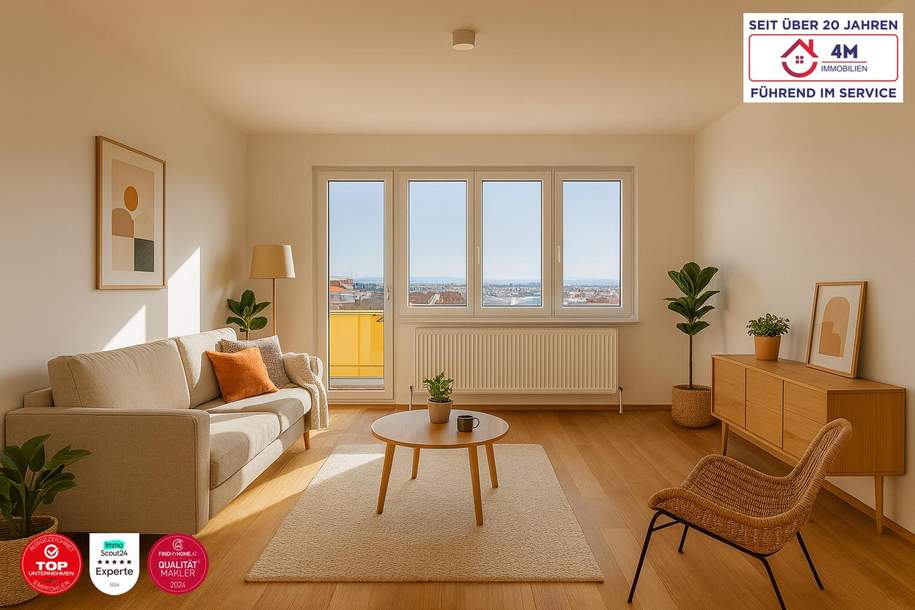 Hochwertig sanierter 3-Zimmer- Traum im 7.Liftstock mit Fernblick, INKL. EWE-KÜCHE, Wohnung-kauf, 275.000,€, 2700 Wiener Neustadt(Stadt)