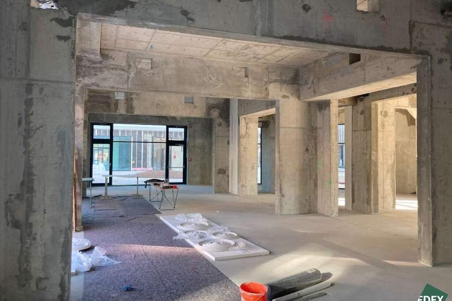 Erstbezug | Moderne Gewerbefläche mit hoher Sichtbarkeit und flexibler Nutzung, Gewerbeobjekt-miete, 6.231,00,€, 1020 Wien 2., Leopoldstadt