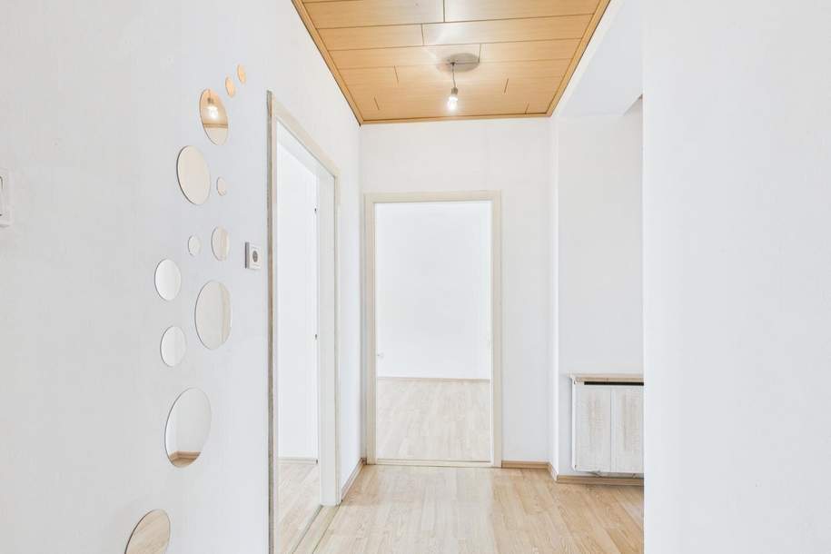 Ruhige 3-Zimmer Wohnung mit Loggia, Blick ins Grüne und Gartenmitbenützung sucht neue Eigentümer!, Wohnung-kauf, 155.000,€, 2486 Baden