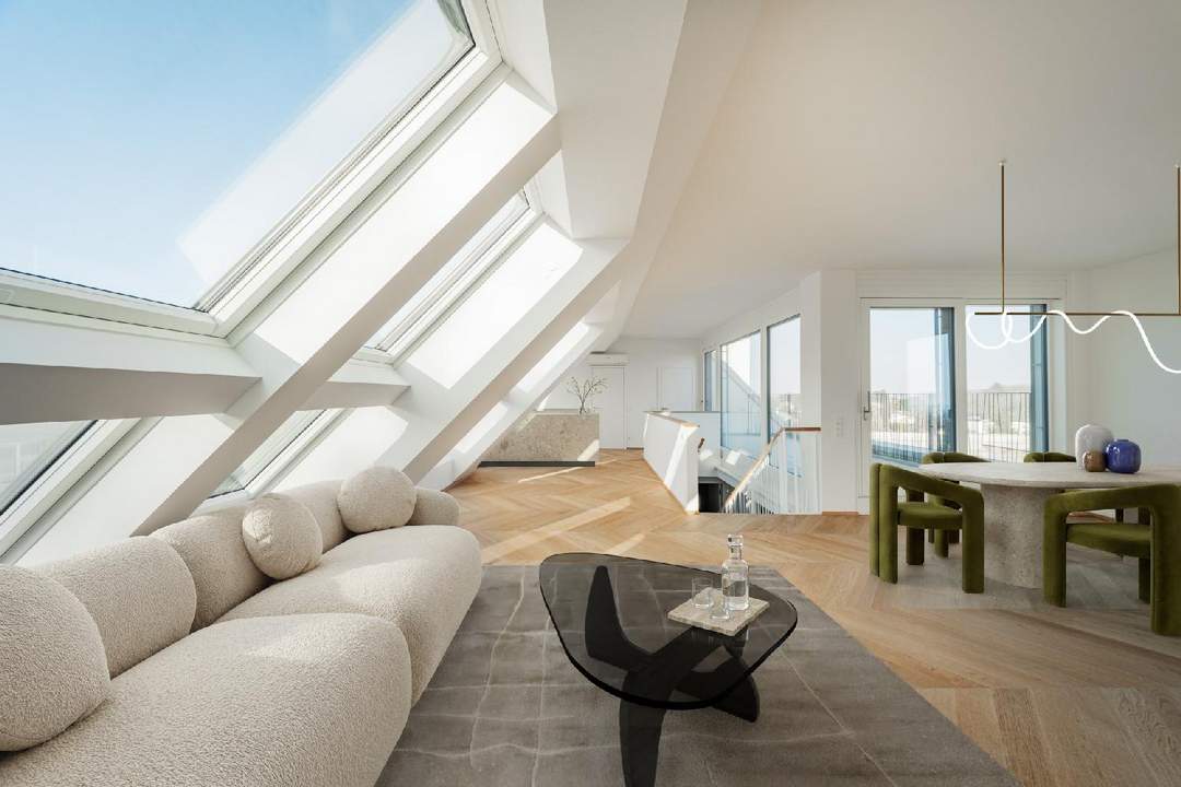STOCK IM WEG - Sonnenaufgänge inklusive: Moderne Maisonette mit 2 Terrassen & Wienblick