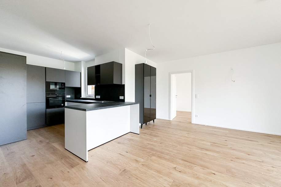 ERSTBEZUG: Traumhafte 3-Zimmer-Wohnung mit Riesenbalkon und TG-Stellplatz in St. Peter, Wohnung-miete, 1.256,86,€, 8042 Graz(Stadt)