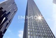 Sky-Living inkl. Loggia: 37. Etage - Studio mit Sonnenuntergang und Kahlenberg Ausblick