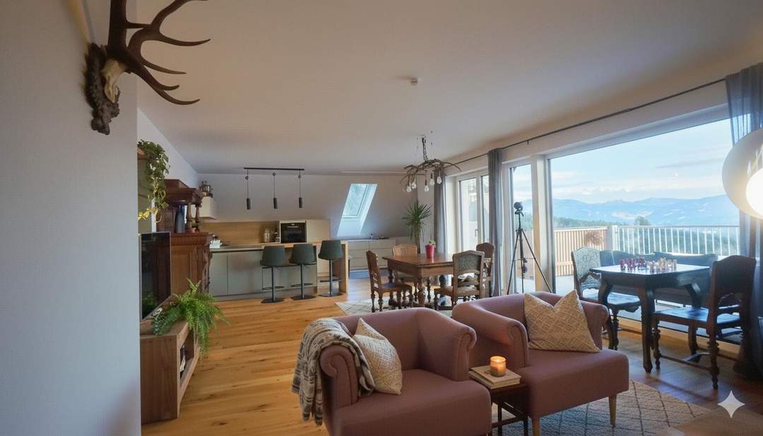 Traumhafte 2 Zimmer Wohnung mit phänomenalem Ausblick und großer Balkonterrasse