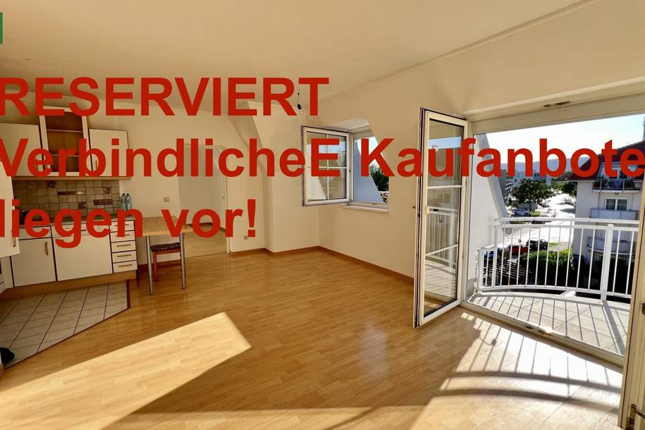 (RESERVIERT) Neuer Preis! Gute DG Wohnung, 50m² bei LKH, Balkon &amp; großer Keller mit ca. 14m², kein Lift (Kfz-Stellplatz zusätzlich), Wohnung-kauf, 179.000,€, 2500 Baden
