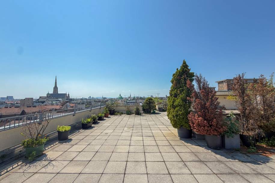 Helle Wohnung mit Weitblick im 10.Stock! / Klimaanlage und DACHTERRASSENNUTZUNG, Wohnung-miete, 2.428,49,€, 1010 Wien 1., Innere Stadt