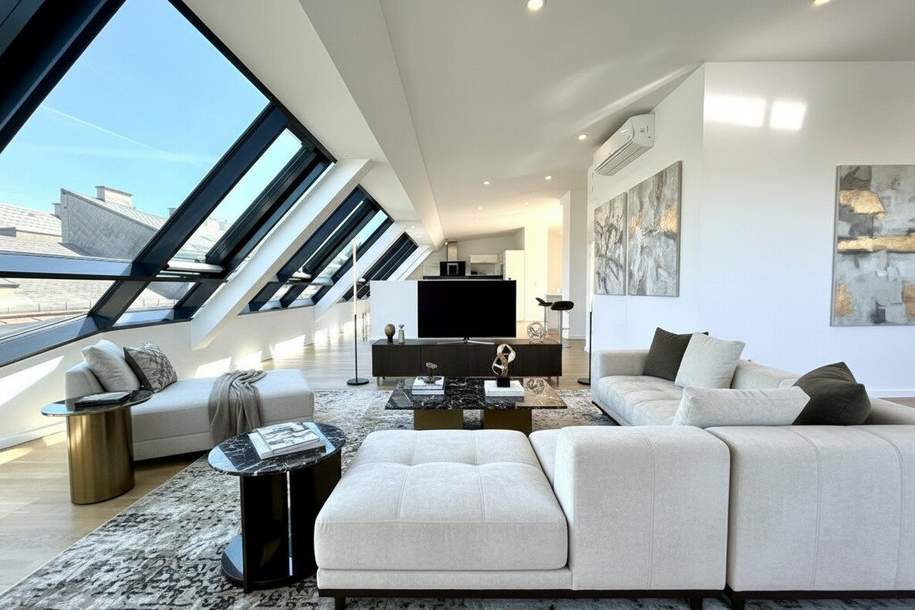 Naschmarkt-Living | Exklusive Maisonette mit Terrasse, Panoramablick &amp; Wintergarten !, Wohnung-kauf, 1.550.000,€, 1040 Wien 4., Wieden