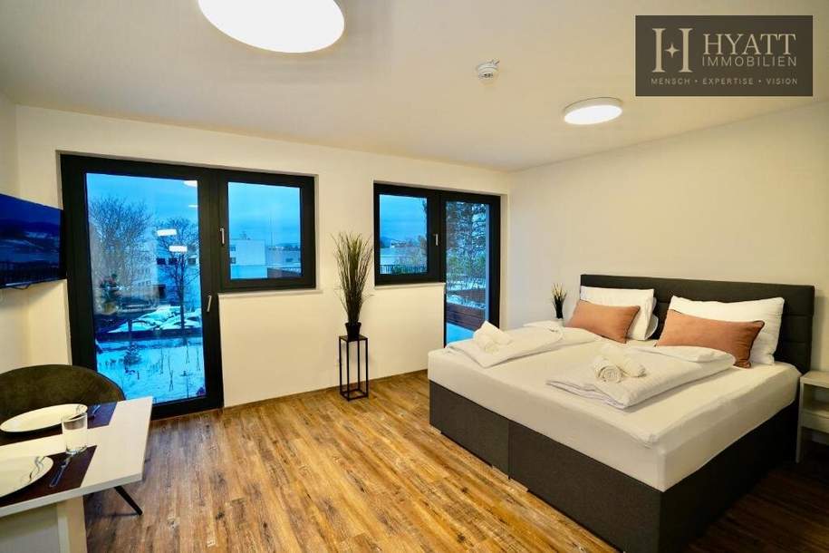 Voll möbliertes Neubau-Apartment im 3.Liftstock mit großzügiger Terrasse | flexible Eigennutzung oder Kurzzeitvermietung (Airbnb) | ca.11,68 % Bruttoumsatzrendite 2025, Wohnung-kauf, 195.000,€, 1120 Wien 12., Meidling