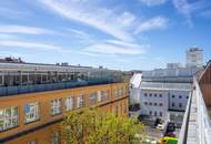 Dachgeschoßwohnung mit 22 m² Südterrasse &amp; Fernblick | Nähe Reumannplatz | Ruhelage