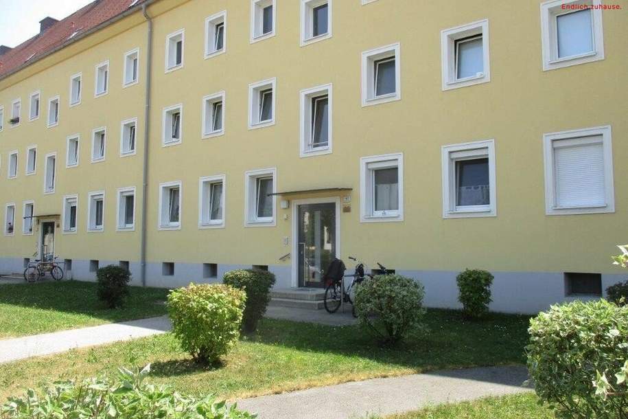 Sonnige Ruheoase im grünen Stadtteil Münichholz - sehr attraktive 2-Zimmer-Wohnung - erstklassige Infrastruktur - sofort verfügbar!, Wohnung-miete, 458,96,€, 4400 Steyr(Stadt)