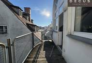 | CHARMANTE 3 ZIMMER-MAISONETTE-DACHGESCHOSSWOHNUNG MIT GALERIE | SONNIGER BALKON | CA. 80 m² | 4. OG | TEILWEISE SANIERUNGSBEDÜRFTIG | RUHIGER INNENHOF | IDEALE LAGE