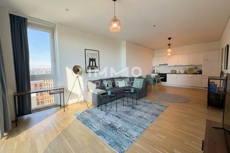 Entzückendes Apartment (vollmöbliert) mit Rundumblick und Goodies wie Concierge, Gemeinschaftsterrasse, Rooftop-Pool u.v.m., Wohnung-kauf, 499.000,€, 1030 Wien 3., Landstraße