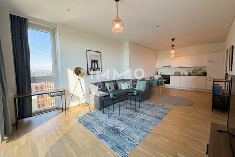 Entzückendes Apartment (vollmöbliert) mit Rundumblick und Goodies wie Concierge, Gemeinschaftsterrasse, Rooftop-Pool u.v.m., Wohnung-kauf, 499.000,€, 1030 Wien 3., Landstraße