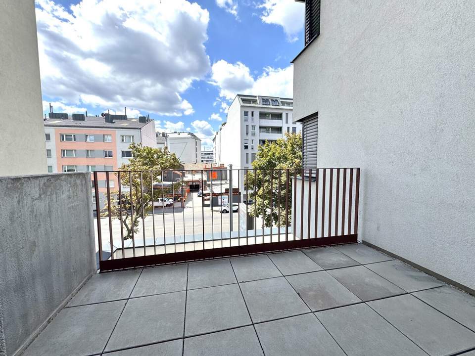 Neubauwohnung an der Dresdner Straße - hofseitiges Schlafzimmer
