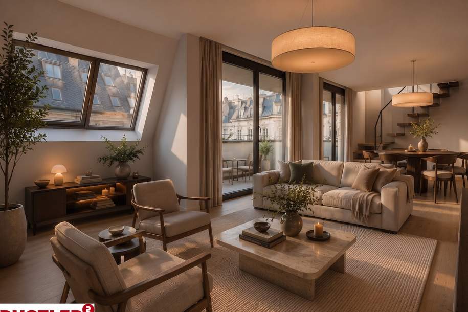IHR WOHNTRAUM. IHR STIL. IHR PENTHOUSE-FLAIR, Wohnung-kauf, 2.329.000,€, 1090 Wien 9., Alsergrund