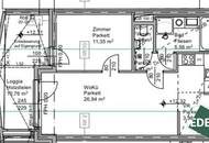 Schöne 2-Zimmer-Wohnung mit Loggia in Augartennähe