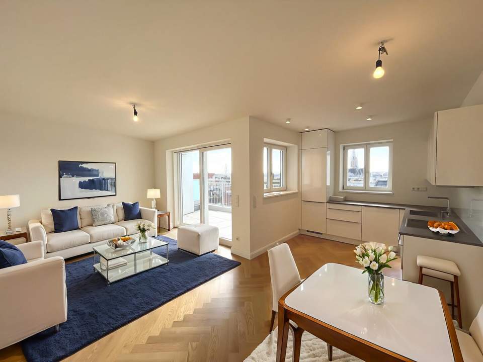 3-Zimmer DG mit Terrasse + Traumblick in 1030, Nähe Donaukanal!