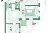 Erstbezug nahe U4 in Grünlage: klimatisierte 3 Zimmer DG-Wohnung mit Süd-Ost-Balkon | Rondelle XIV - Top 12