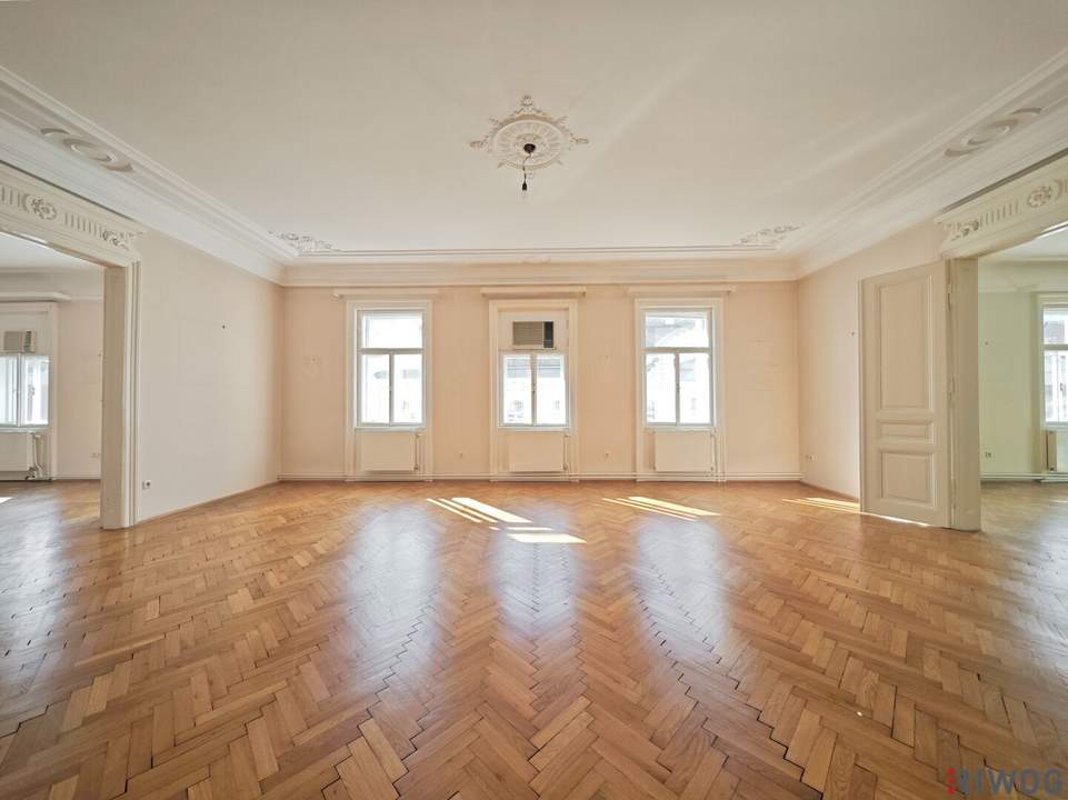 Stilaltbauwohnung mit 45m² Wohnsalon | Nähe Naschmarkt und 1. Bezirk | unbefristet | sehr hell im 4. Liftstock