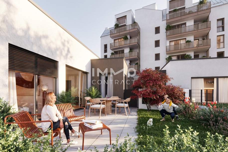 Traum Haus im Innenhof - Moderne 3-Zimmer-Wohnung mit Garten im ERSTBEZUG, Haus-kauf, 496.812,€, 1220 Wien 22., Donaustadt