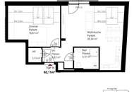 Moderne 2-Zimmer-Dachgeschosswohnung mit Komplettküche, Balkon und Kellerabteil / ALF52 3-15
