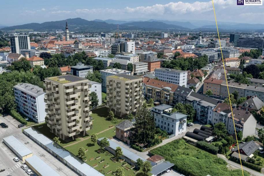 Über den Dächern von Klagenfurt, in der beliebten Viktringer Vorstadt mit Nähe zum Wörthersee – 2-Zimmer-Neubau mit 11 m² Balkon, Wohnung-kauf, 275.000,€, 9020 Klagenfurt(Stadt)