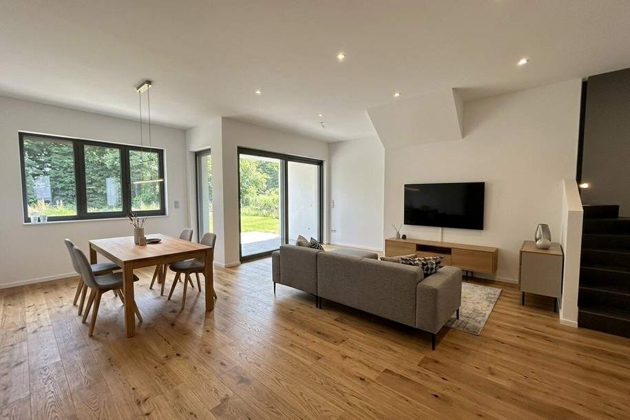 ERSTBEZUG | Wohnen am Fluss | Garten | Terrasse | Panoramablick, Haus-kauf, 394.000,€, 2490 Wiener Neustadt(Land)