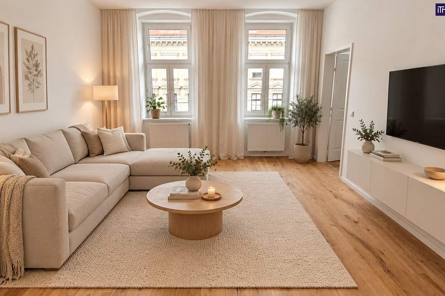 Einziehen & Wohlfühlen – Modern sanierte 2-Zimmer-Wohnung mit moderner Ausstattung + Beste Infrastruktur + Traumhaftes Altbauhaus + Mitten im Geschehen! Jetzt zugreifen!, Wohnung-kauf, 299.000,€, 1150 Wien 15., Rudolfsheim-Fünfhaus