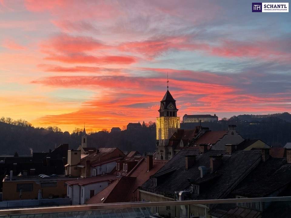 Wohnen wie ein Adler, hoch über den Dächern von Leibnitz- Exklusives Penthouse auf zwei Ebenen mit gigantischer Panoramaterrasse!