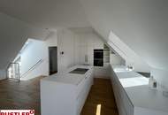 Traumhafte Maisonettewohnung mit Dachterrasse und Kamin - Blick auf den Stephansdom