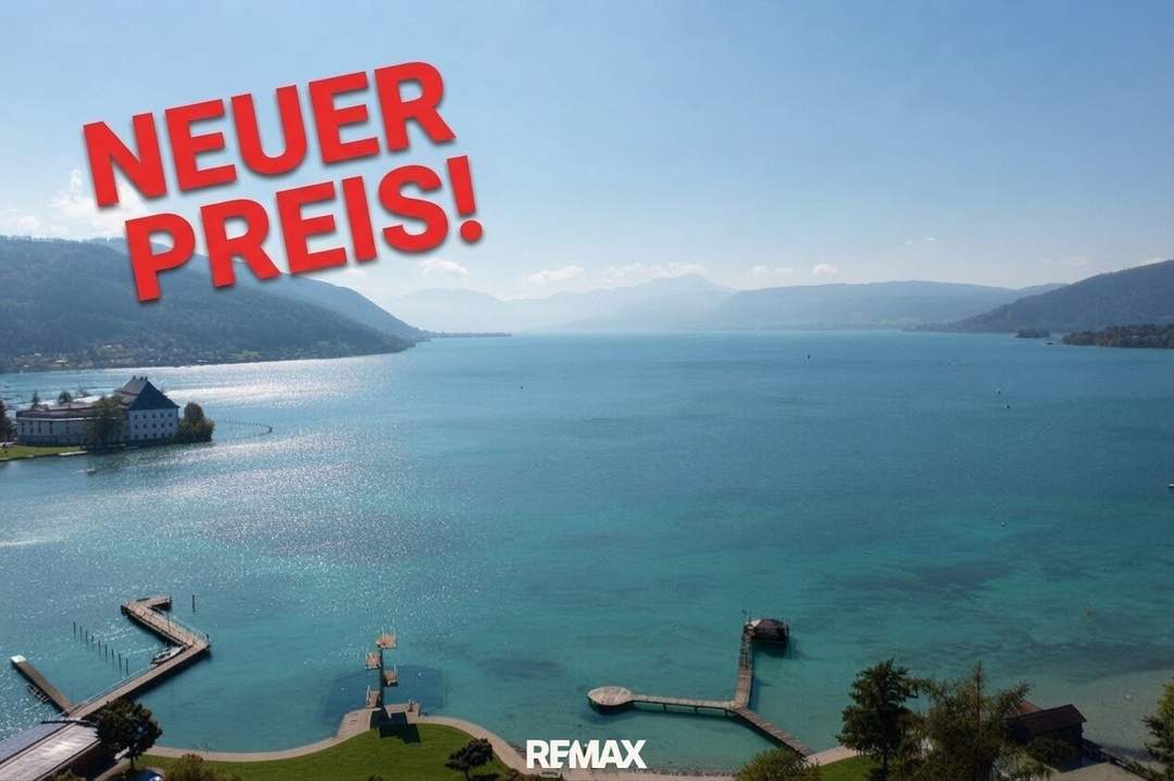 NEUER PREIS! Wenn ich den See seh, brauch ich kein Meer mehr! Panoramatischer Seeblick auf den Attersee.