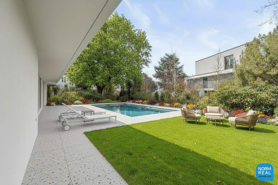 Komplettrenovierte Villa der Wiener Moderne aus 1935 mit Garten und Swimmingpool