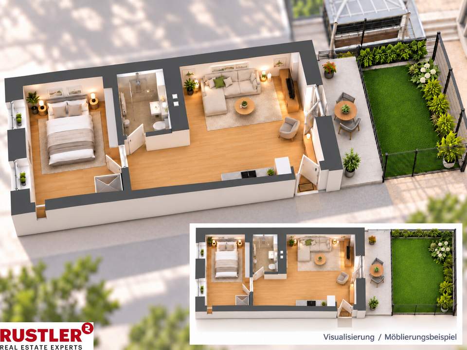 GARTENGLÜCK IN WÄHRING | 2 Zimmer mit Terrasse nahe Kutschkermarkt