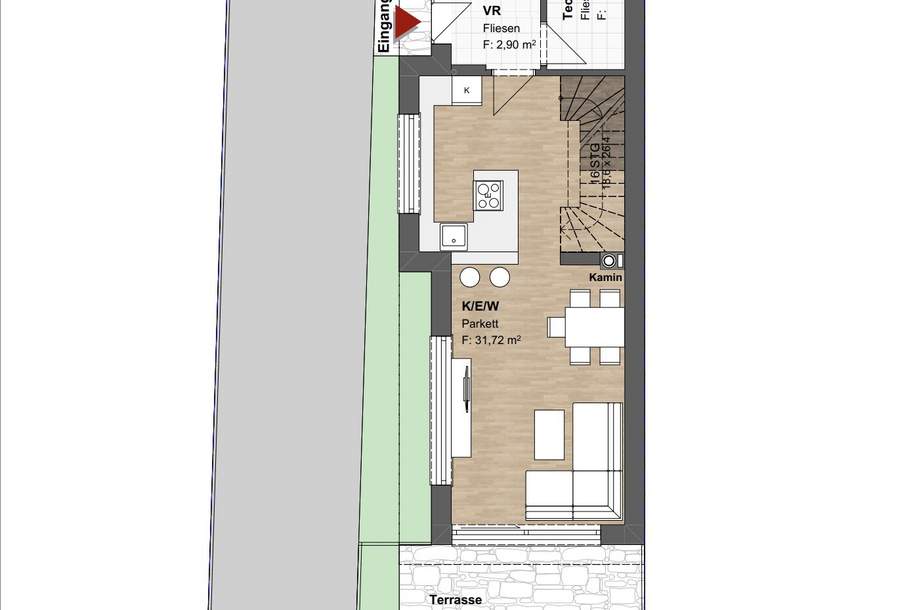 Schönes Erstbezug-Einfamilienhaus mit Garten nahe Donaupark &amp; Alte Donau, Haus-kauf, 749.900,€, 1210 Wien 21., Floridsdorf