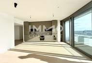 TOP-Aussicht auf City, Kahlenberg, Donau: Erstbezug DANUBEFLATS mit Gym, Saunen, Pool, Bar & Lounge