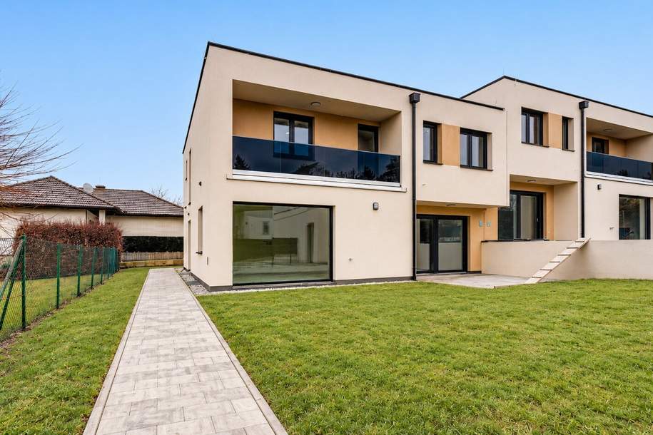 Preisreduziert ! Traumhafte Doppelhaushälfte in Katzelsdorf – 5 Zimmer, Loggia, KFZ-Garage, voll unterkellert !, Haus-kauf, 570.000,€, 3434 Tulln