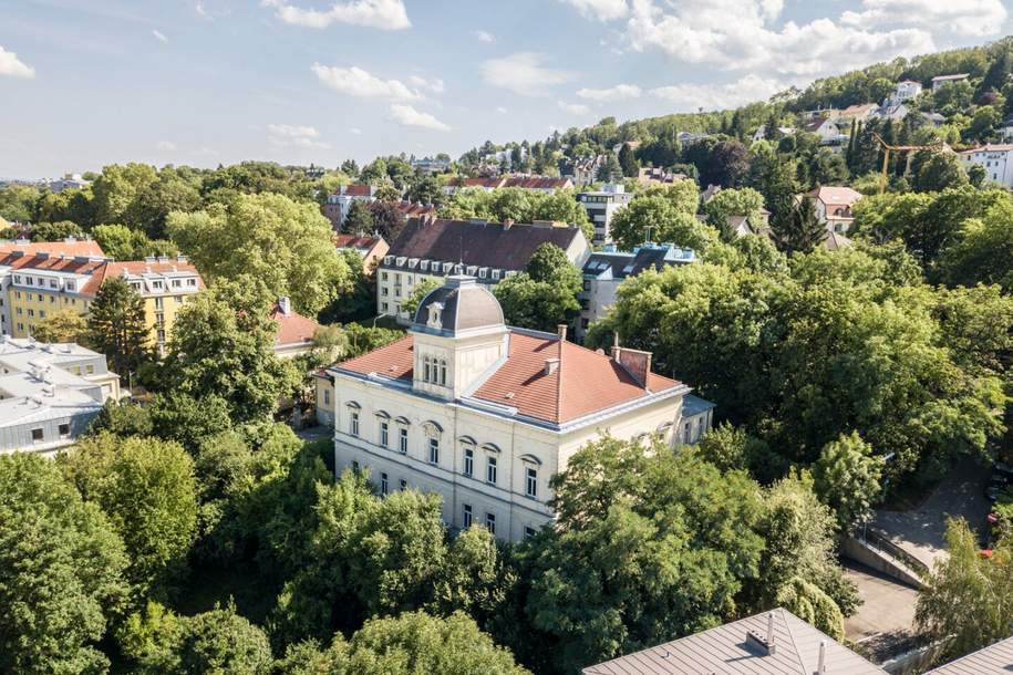 Sanierungsbedürftige Stilaltbauwohnung mit 2 Zimmern, ca. 4,40m Raumhöhe &amp; Südbalkon in herrschaftlicher Villa | KFZ-Stellplatz möglich, Wohnung-kauf, 260.000,€, 1130 Wien 13., Hietzing