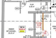 1230 Wien Neubau/Erstbezug | Top 1 | 1-Zimmer + Loggia | € 210.092 netto