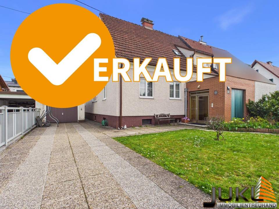 ST. MARTIN bei TRAUN : Wohnhaus (Doppelhaushälfte) ca. 135 m² Wohnfläche + GARAGE, GRUNDSTÜCK ca. 469 m²