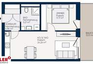 Perfekt aufgeteilte 2-Zimmerwohnung mit großzügigem Balkon - SMART WOHNEN!