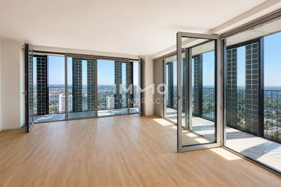 45. Etage inkl. 38qm Loggia - Dem Himmel so nahe: 3 Zimmer Eckwohnung, Wohnung-miete, 1.100,00,€, 1220 Wien 22., Donaustadt