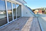 TERRASSENHIT, FERNBLICK, klimatisiertes 37 m2 Dachgeschoß mit 23 m2 Terrasse, 1 Zimmer, Komplettküche, Duschbad, Anton-Bosch-Gasse