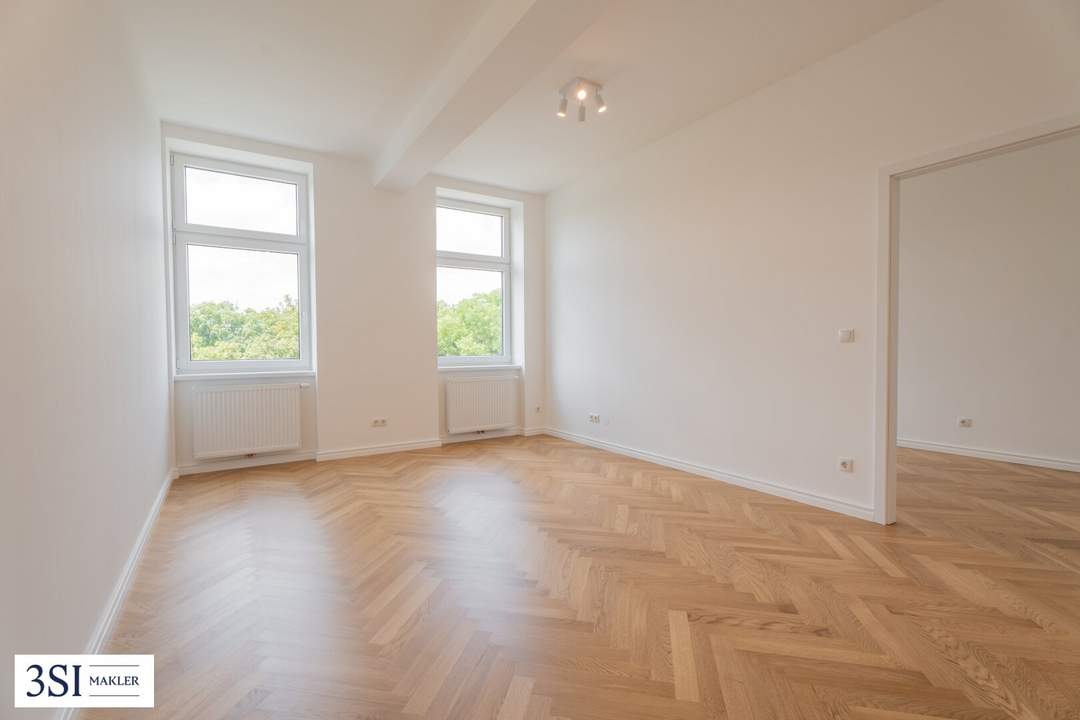 Elegante 3-Zimmer-Wohnung mit Parkblick – Erstbezug im revitalisierten Altbau